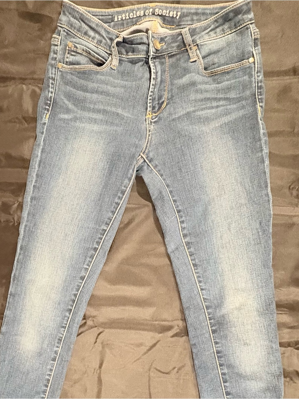 Articles of Society Y2K Light Wash Indie Mid Rise Stretch Skinny Jeans size 25 - Picture 2 of 12